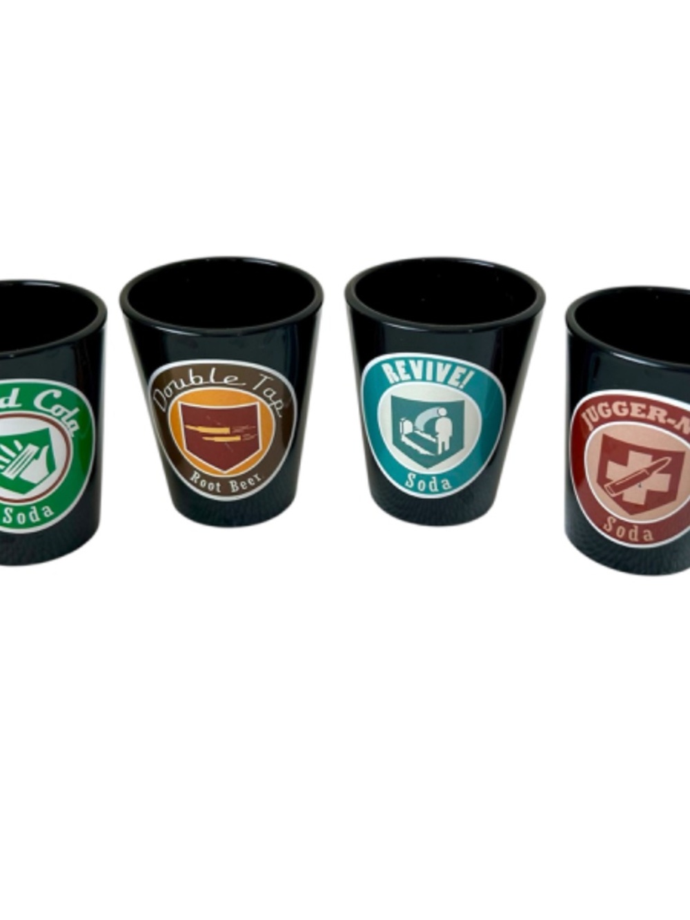 Call of Duty Zombies Perk-a-Cola 4 Pack Shot Glass Set Speed Cola Jugger-Nog - Picture 9 of 9